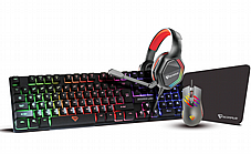 �� SCORPIUS 4-in-1 Advanced Gaming Combo Keyboard +  Mouse + Headset +Mousepad, USB