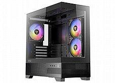 ANTEC CX500M ARGB BLACK ,Tool-free, NO PSU ,3x12cm ARGB , 2USB3.0+TYPE C, Audio & speaker