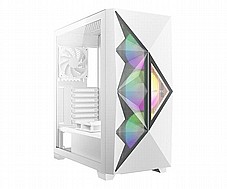 ANTEC DF800 FLUX WHITE ,Tool-free, NO PSU ,2X120mm Fan+3X120mm Fan RGB Tempered Glass side, USB2.0/3.0, Audio & speaker