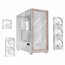 ANTEC FLUX PRO White  ,Tool-free, NO PSU , 4X140mm +2X120mm Fan, 2USB3.0+USB3 Type-C , Audio & speaker