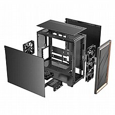 ANTEC FLUX SE BLACK  ,Tool-free, NO PSU , 4X140mm +2X120mm Fan, 2USB3.0+USB3 Type-C , Audio & speaker