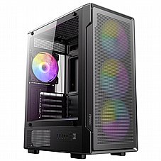 ANTEC VX300 ,Tool-free, NO PSU ,4x12cm ARGB Fan, 3USB2/3.0, Audio & speaker