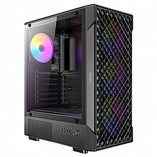 ANTEC VX320 ,Tool-free, NO PSU ,4x12cm ARGB Fan, 3USB2/3.0, Audio & speaker