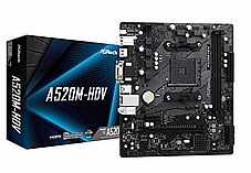 ASRock A520M-HDV , AM4,PCI-E, DualDDR4 2133/2400/2667/2933/3200 +LAN1000 HDMI