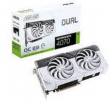 ASUS DUAL RTX4070-O12G WHITE Geforce RTX 4070 12GB / DisplayPort / HDMI, PCI-E 