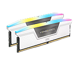 CORSAIR Vengeance® RGB KIT 64GB (2x32GB) DDR5 DRAM 6000MHz C40 White CORSAIR Vengeance® RGB KIT 64GB (2x32GB) DDR5 DRAM 6000MHz C40 White