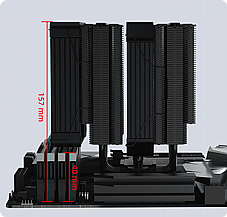 ������ ����� Coolleo Etian P60T Symphony V2 ARGB Black CPU Cooler 