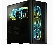 Corsair 4000D Airflow Tempered Glass Black ,Tool-free, no PSU, 2X 120mm FAN , USB3.0, Audio & speaker
