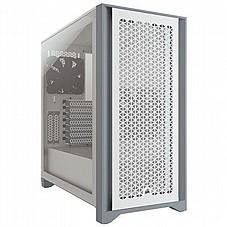 Corsair 4000D AIRFLOW TG Tempered Glass WHITE ,Tool-free, no PSU, 2X 120mm FAN , USB3.0, Audio & speaker