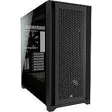 Corsair 5000D Airflow Tempered Glass Black ,Tool-free, no PSU, 2X 120mm FAN , USB3.0, Audio & speaker