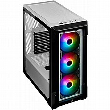 Corsair iCUE 220T RGB WHITE Midi tower,Tool-free, no PSU, 3X 120mm FAN , USB3.0, Audio & speaker