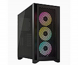 Corsair iCUE 4000D RGB AIRFLOW Tempered Glass Black ,Tool-free, no PSU, 3X ARGB 120mm FAN , USB3.0, Audio Corsair iCUE 4000D RGB AIRFLOW Tempered Glass Black ,Tool-free, no PSU, 3X ARGB 120mm FAN , USB3.0, Audio