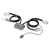 ����� ����� �-2 ������ KVM EDIMAX EK-2U2CA 2-Port USB KVM Switch with Cables and Audio Support