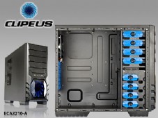   ENERMAX Clipeus ECA3210/3211 BLACK ,Tool-free,120MM/120MM Fan,+ DUST FILTER  USB3.0, Audio