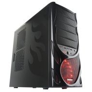   ENERMAX VOLCANUS BLACK ECA3180-B,Tool-free,140mm/120MM Fan,+ DUST FILTER  USB2.0, Audio,eSATA