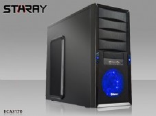  ENERMAX STARAY BLACK ECA3171-BL-AP ,Tool-free,120mm Fan,+ 3G DUST FILTER  USB2.0, Audio & speaker
