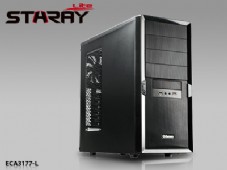   ENERMAX Staray Lite ECA3178-L BLACK ,Tool-free,120MM/120MM Fan,+ DUST FILTER  USB3.0, Audio