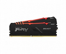 Kingston 16GB 3600MHz DDR4 CL17 DIMM (Kit of 2) 1Rx8 FURY� Beast RGB Black 