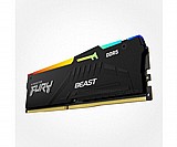Kingston 16GB 5200MHz DDR5 CL40 DIMM 1Rx8 FURY® Beast RGB Black Kingston 16GB 5200MHz DDR5 CL40 DIMM 1Rx8 FURY® Beast RGB Black