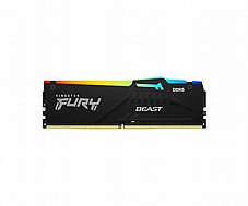 Kingston 16GB 6000MHz DDR5 CL30 DIMM 1Rx8 FURY� Beast RGB Black 