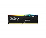 Kingston 16GB 6000MHz DDR5 CL30 DIMM 1Rx8 FURY® Beast RGB Black Kingston 16GB 6000MHz DDR5 CL30 DIMM 1Rx8 FURY® Beast RGB Black