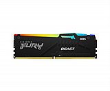 Kingston 16GB 6000MHz DDR5 CL36 DIMM 1Rx8 FURY® Beast RGB Black Kingston 16GB 6000MHz DDR5 CL36 DIMM 1Rx8 FURY® Beast RGB Black