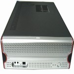 Foxconn  DH848,250W,  2X40mm Fan, USB2.0 +Audio+Mic+1394 vent hole SILVER/BLACK