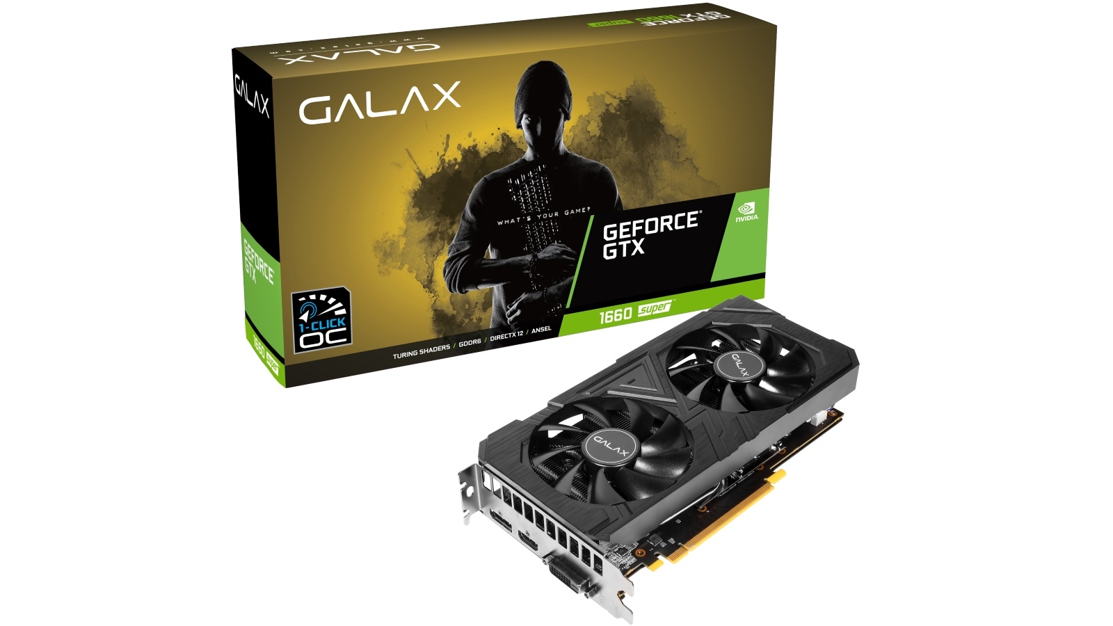 GALAX nVIDIA Geforce GTX GTX 1660 SUPER (1-Click OC) 6GB DDR6 +