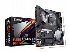 GIGABYTE B460 AORUS PRO AC ,4DualDDR4 2133/2400/2666 ,8CH ,1GB ,HDMI S1200