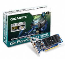 GIGABYTE nVIDIA Geforce GV-N210OC-512I 512MB + TV OUT- HDMI-out /  DVI-I/ D-Sub,Vista Ready PCI-E 