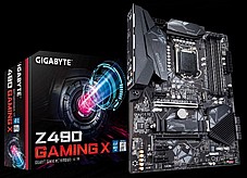 GIGABYTE Z490 GAMING X , Core� i3/i5/i7/i9,DualDDR4 2133/2400/2666/2800/2933 ,2XPCI-E,1GB S1200