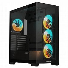 Gigabyte C500 Panoramic Stealth  ,Tool-free, no PSU, 4X 120mm ARGB, USB3.0, Audio & speaker