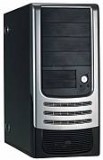 HEC  Compucase 6A21B Black&Silver ,Tool-free, no PSU,2x120mm Fan, USB2.0, Audio & speaker