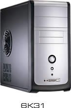 HEC  Compucase 6K31 Silver ,Tool-free, 300W PSU,80/90mm Fan, USB2.0, Audio & speaker