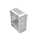 HERO ONE White ,Tool-free, NO PSU ,3x12cm ARGB Fan +12cm Fan, 3USB2/3.0, Audio & speaker