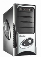 HuntKey HERCULES1-H001 Black&Silver ,Tool-free, no PSU,2x120mm Fan, USB2.0,1394
