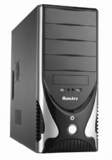 HuntKey TORCH H102 Black&Silver ,Tool-free, no PSU,2x120mm Fan, USB2.0