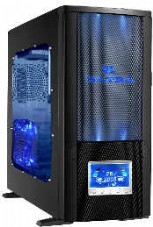 JSP-TECH F-640-3  EZCool 400W PS, Shining Power LED button, LCD display on the front panel,F.panel Filter,e-SATA ,Audio,Black