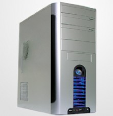 JSP-TECH H-550B  EZCool 400W PS Front Blue Neon Light,F.panel Filter,Audio,Silver