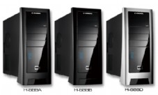 JSP-TECH H-668B  EZCool 400W PS, Shining Power LED button, LCD display on the front panel,  F.panel Filter, e-SATA,Audio,Black