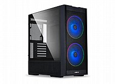  Lancool 206 Black Case ,Tool-free, NO PSU ,2X160mm ARGB , 3USB2/3.0, Audio & speaker