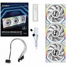 3 ������� ����� ����� Lian-Li UNI SL Wireless LCD 120mm White 3xFans And Conntroller