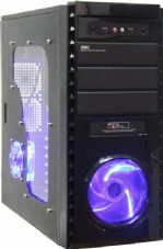 LINKWORLD 81692��� ��� + 24pin, 80mm+120mm Fan, USB2.0,SATA POWER,F.AUDIO ,BLACK