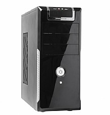LINKWORLD JZ-81714 NO PSU + 24pin, 80mm Fan, USB2.0,SATA POWER,F.AUDIO  ,SILVER/BLACK