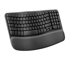 ����� ������� ���������  Logitech� Wireless Wave Keyboard eng/heb, USB