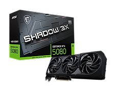 MSI GeForce RTX 5080 SHADOW 3X OC Triple Fan 16GB GDDR7 3DP+HDMI 