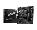 MSI PRO B760M-P DDR4 , Core� i3/i5/i7/i9, 4DualDDR4 2133/2400/2666/2933/3200MHZ ,2XPCI-E, 1GB LGA1700