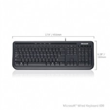 ����� Microsoft� Keyboard WIRED 600 eng/heb, black, USB
