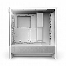 NZXT H5 Flow RGB (2024) - White,Tool-free, without PSU , 4X120mm RGB Fan, USB3.0, Audio & speaker