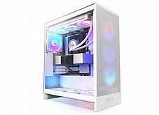 NZXT H7 Flow RGB WHITE ,Tool-free, without PSU , 4X120mm Fan, USB3.0, Audio & speaker